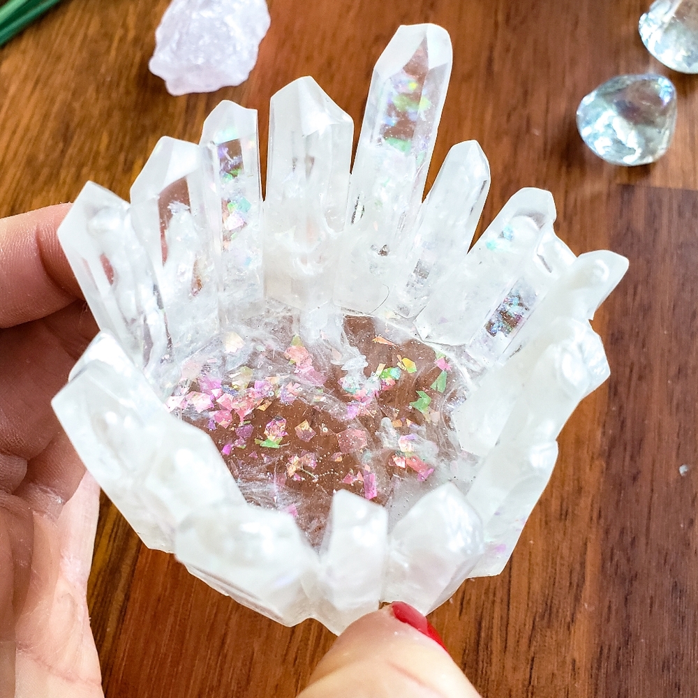 SOLD, Crystal Inspired Resin Tealight Candle Holder - Picture 5 of 13